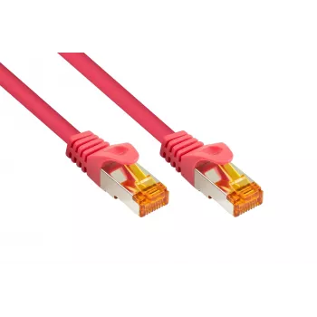 Kabel krosowy KABELMEISTER Cat.7 S/FTP RJ45, powłoka TPE, bezhalogenowy, magenta, 1,5 m
