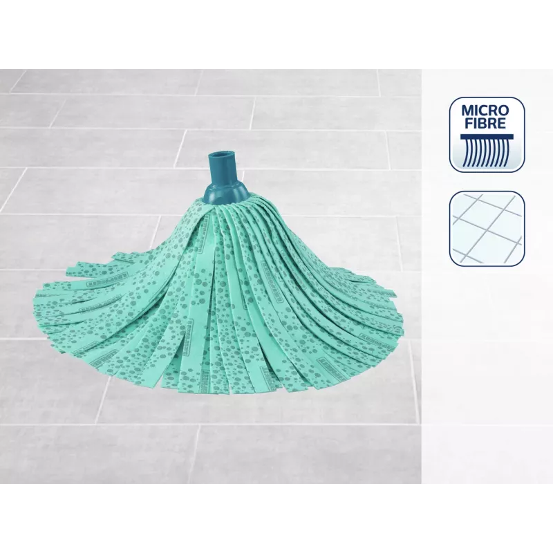 LEIFHEIT Classic Mop Viscose Plus | Wysochłonna mop z pasków wiskozy do twardych podłóg