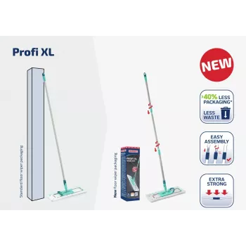 LEIFHEIT Profi XL Micro Duo 42 cm szczotka do podłóg ze składanym trzonkiem