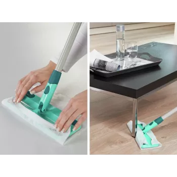 LEIFHEIT Clean & Away S szczotka do podłóg z zestawem uchwytów 26cm