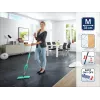 LEIFHEIT Picobello M Micro Duo mop płaski z teleskopowym uchwytem, szerokość czyszczenia 33 cm, zielony/biały