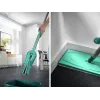 LEIFHEIT Picobello M Micro Duo mop płaski z teleskopowym uchwytem, szerokość czyszczenia 33 cm, zielony/biały