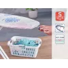 LEIFHEIT Cotton Classic S Pokrowiec na deskę do prasowania 112x34 cm, 100% bawełna, pianka, wiązanie na sznurek, wzór niebiesko-biały