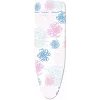LEIFHEIT Cotton Classic S Pokrowiec na deskę do prasowania 112x34 cm, 100% bawełna, pianka, wiązanie na sznurek, wzór niebiesko-biały