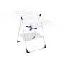 LEIFHEIT Classic 250 Flex Suszarka Wisząca - 25 m Długości Suszenia, Skrzydła z Regulacją Wysokości, Składana, Biało/Niebieska