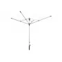 LEIFHEIT LinoLift 500 Obrotowa Suszarka Ogrodowa, 50 m Linki Suszarniczej, Rama Aluminiowa, Regulacja Wysokości 106-179 cm, Linki Odporne na UV, W Zestawie Uchwyt do Gruntu