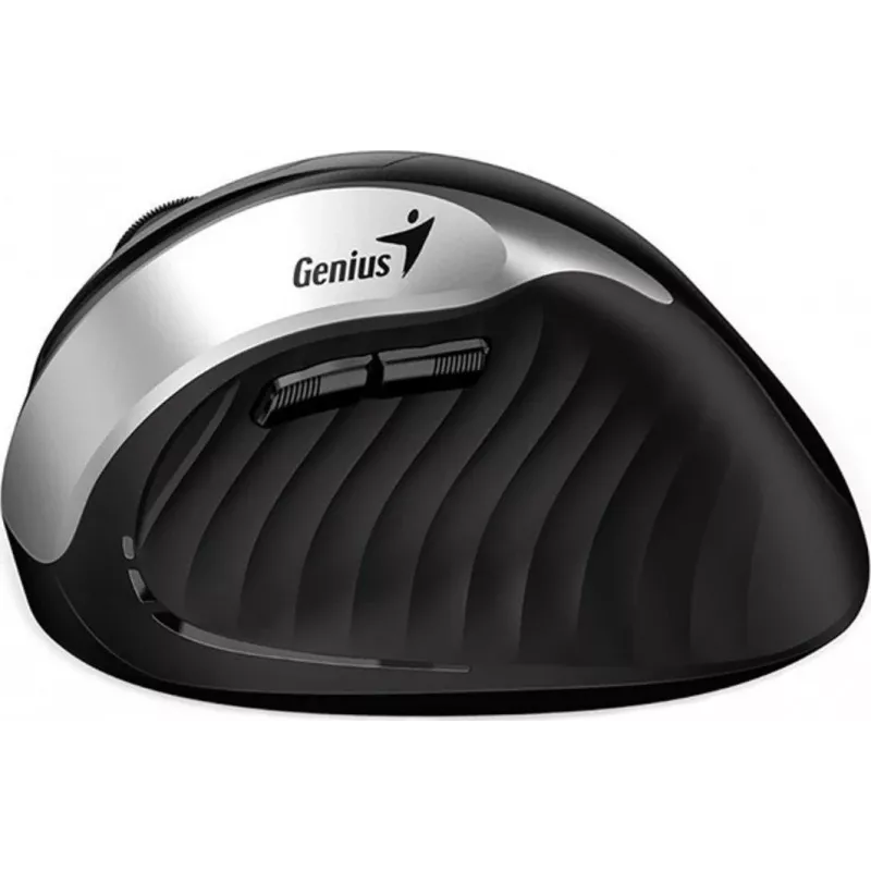UNITEK Genius Ergo 8250S Bezprzewodowa Mysz Ergonomiczna, 1600 DPI, Czarno-Srebrna