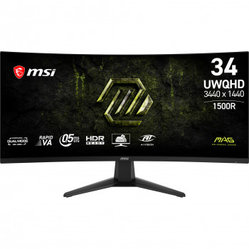 MSI 34 inch UWQHD Rapid VA zakrzywiony monitor do gier 200Hz 0,5ms HDR HDMI DisplayPort VESA (9S6-3DD71M-019)
