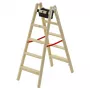 HAILO H77 ComfortLine Dwustronna Drewniana Drabina Schodkowa 2x5 Stopni