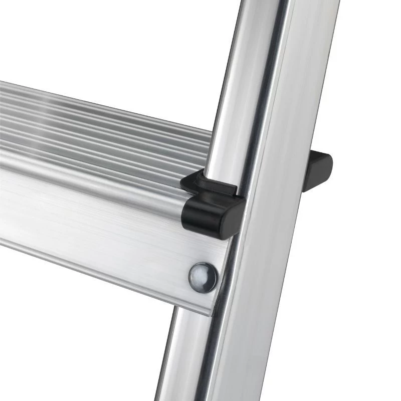 Hailo L40 StandardLine 4-stopniowa aluminiowa drabina bezpieczeństwa z wielofunkcyjną tacą, nośność 150 kg, EN 131