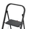 HAILO K44 StandardLine Składany Podest Roboczy, 3 Stopnie, Uchwyt Bezpieczeństwa, Czarny, 150 kg
