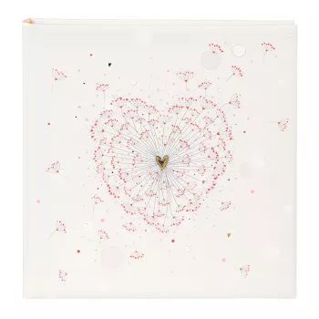 Goldbuch Golden Heart Album ślubny 30x31 cm, 60 białych stron, złote serca z folii 08 062