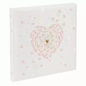 Goldbuch Golden Heart Album ślubny 30x31 cm, 60 białych stron, złote serca z folii 08 062
