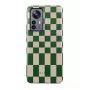 iLike Xiaomi 12 Pro Burga Ivy League Tough Case - Dwuczęściowa ochrona hybrydowa, geometryczny wzór zielony/biały/złoty