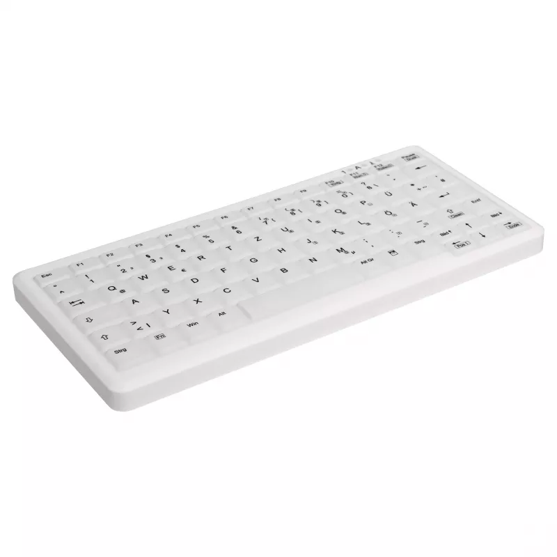 CONTOUR DESIGN Active Key MedicalKey AK-C4110 Bezprzewodowa Klawiatura, QWERTZ DE, Biała, IP68 Dezynfekowalna, Akumulatorowa