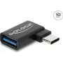Adapter Delock USB 10 Gbps USB Type-C™ męski na USB Type-A żeński, kątowy lewy