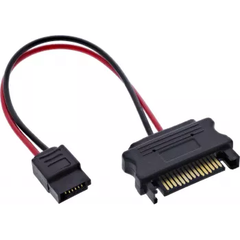 InLine® kabel adaptera zasilania SATA, SATA żeńskie na SlimSATA męskie, 0,15 m