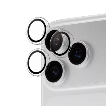 PanzerGlass PG Hoops Ochrona obiektywu aparatu dla iPhone 15 Pro/Pro Max - przezroczyste szkło hartowane, 9H, powłoka antyodciskowa, odporność na zarysowania, łatwa instalacja