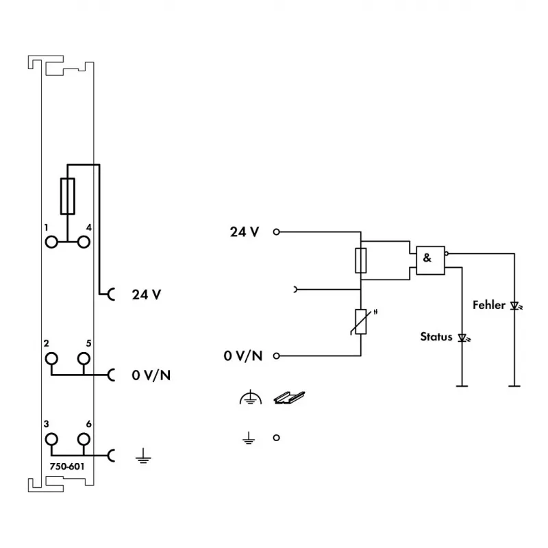 WAGO 750-601 Moduł wyjść cyfrowych 24VDC 2-kanałowy M12 IP20