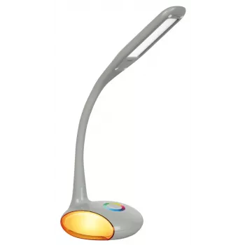 Lampa biurkowa LED Activejet VENUS RGB Grey ze zmieniającą kolor podstawą i ładowaniem USB