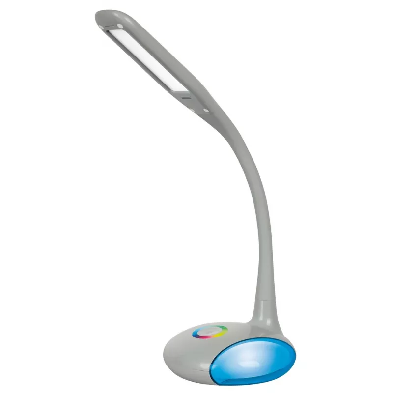Lampa biurkowa LED Activejet VENUS RGB Grey ze zmieniającą kolor podstawą i ładowaniem USB