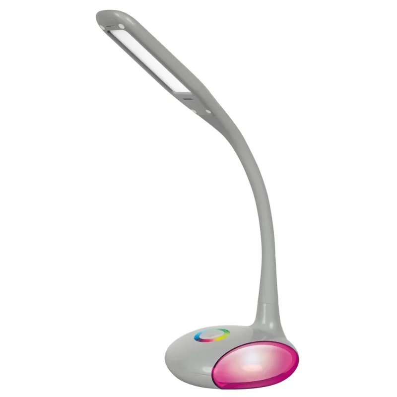Lampa biurkowa LED Activejet VENUS RGB Grey ze zmieniającą kolor podstawą i ładowaniem USB