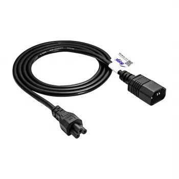 Akyga AK-NB-09A kabel zasilający IEC C14 – IEC C5 (koniczynka), 1,5 m, czarny
