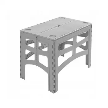 keeeper Składany Stół Zewnętrzny Timo L, Nordic Grey, 70 x 45 x 55 cm, Nośność 80 kg