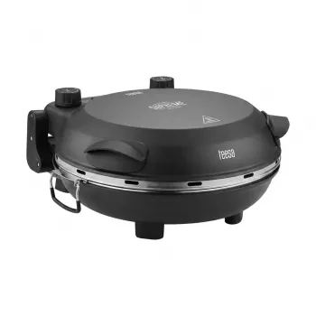 Piekarnik do pizzy TEESA SUPREME FUN 1200W, 400°C, podwójne elementy grzejne, czarny