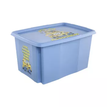 keeeper Pudełko z pokrywką 45L Karolina “Minions Happiness” 55,5x40x30cm Jasnoniebieski