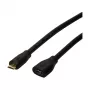 LogiLink CU0121 kabel przedłużający USB 2.0 Micro-B męski do Micro-B żeński, 1 m, czarny