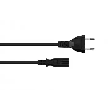 Kabelmeister Europrzewód zasilający Type C do C7 Figure-8 gniazdo, 1,8 m, czarny, 0,75 mm²