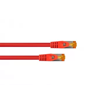 Kabelmeister Cat.7 S/FTP kabel krosowy, RJ45, TPE, bezhalogenowy, czerwony, 0,15 m