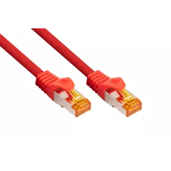 Kabelmeister Cat.7 kabel krosowy S/FTP RJ45, TPE, bezhalogenowy, czerwony, 3m