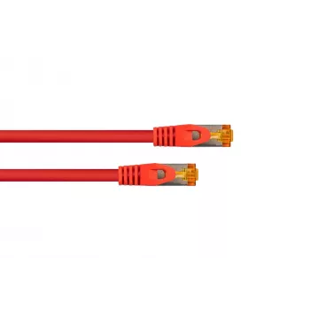 Kabelmeister Cat.7 kabel krosowy S/FTP RJ45, TPE, bezhalogenowy, czerwony, 3m
