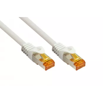 Kabelmeister Kabel krosowy RJ45 Cat.7 S/FTP, powłoka TPE, bezhalogenowy, biały, 7,5 m