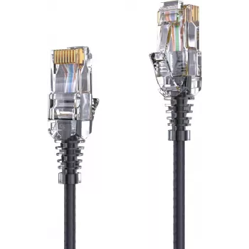 PureLink AVIT Media Series Slim kabel krosowy Cat.6a S/FTP, 0,5 m, czarny