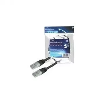 MediaRange MRCS110 kabel krosowy CAT6 UTP, RJ45, 1,5m, czarny
