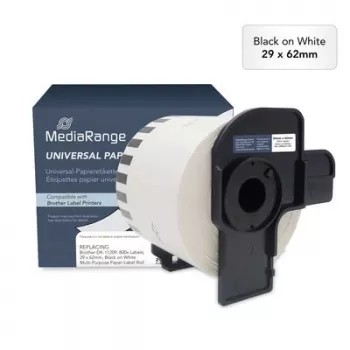 MediaRange DK-11209 Kompatybilne Etykiety Termiczne Bezpośrednie 29x62mm 800 Etykiet Białe