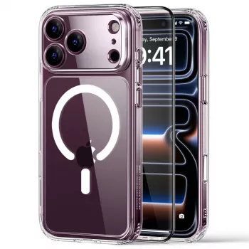 ESR Classic Hybrid etui MagSafe i szkło hartowane dla iPhone 17 Pro / 18 Pro przezroczyste