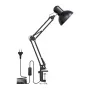LEPRO 3100027-EU lampa biurkowa LED z portem USB do ładowania, 5 temperatur barwowych, 7 poziomów jasności, sterowanie dotykowe, timer, elastyczne ramię, chroniąca wzrok, czarna