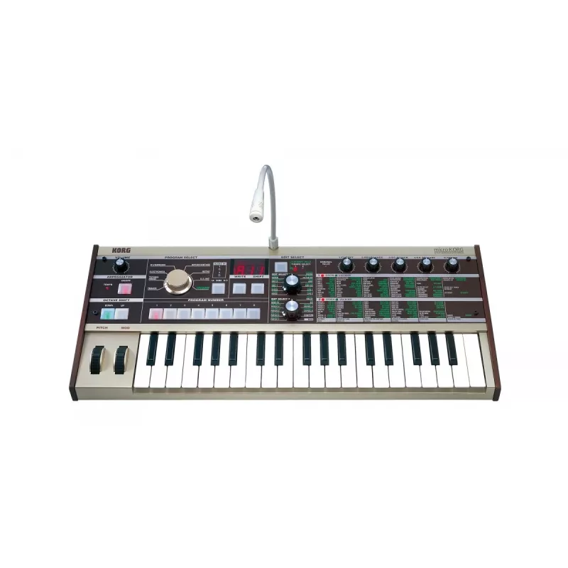 Korg microKORG Syntezator Analog Modeling z 37 Mini Klawiszami i Wokoderem, Szary