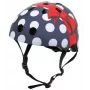 Hornit POM913 Kask wielosportowy w kropki dla dzieci, 53-58 cm, czarny/niebieski/czerwony/biały