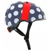 Hornit POM913 Kask wielosportowy w kropki dla dzieci, 53-58 cm, czarny/niebieski/czerwony/biały