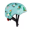 Hornit Jurassic S Kask rowerowy dla dzieci 48-53cm, wzór dinozaura, zielony/niebieski/pomarańczowy, tylne światło LED, CE EN 1078 DIS826