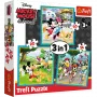 Trefl zestaw puzzli 3 w 1 Myszka Miki i przyjaciele - 20, 36, 50 elementów