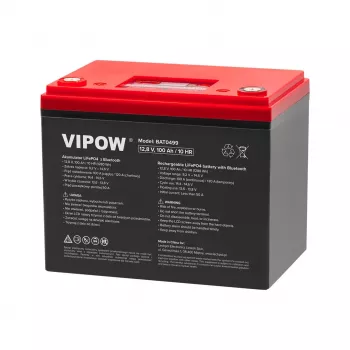 VOLT POLSKA 100Ah Bluetooth LiFePO4 Bateria 12.8V 1280Wh z BMS i monitorowaniem przez aplikację