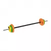 REBEL ACTIVE Zestaw sztangi 20 kg z żeliwa z gryfem 140 cm