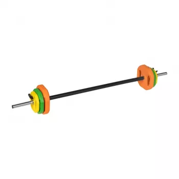 REBEL ACTIVE Zestaw sztangi 20 kg z żeliwa z gryfem 140 cm
