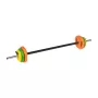 REBEL ACTIVE Zestaw sztangi 20 kg z żeliwa z gryfem 140 cm